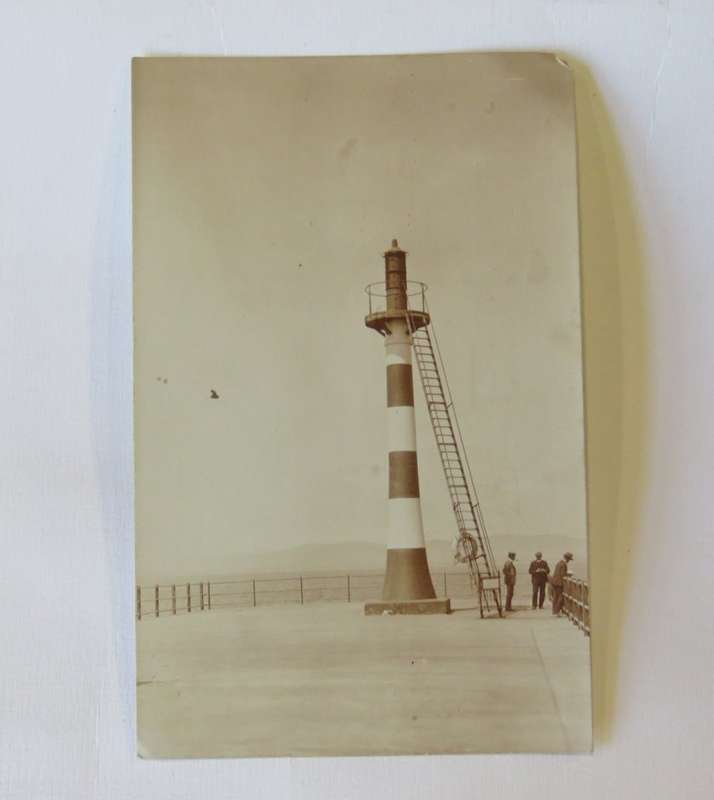 Antique postcard with lighthouse - Unused