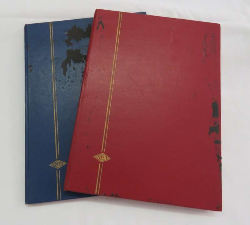Pair of old empty stamp albums - Used, but good enough for stock books