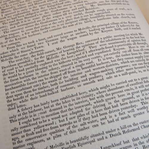 1857 Cape of Good Hope communication conveying a report of inspector BAIN on a proposed road