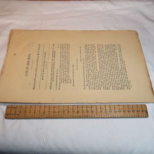 1867 Cape of Good Hope report if survey of Tradouw pass by Mr. T. Bain