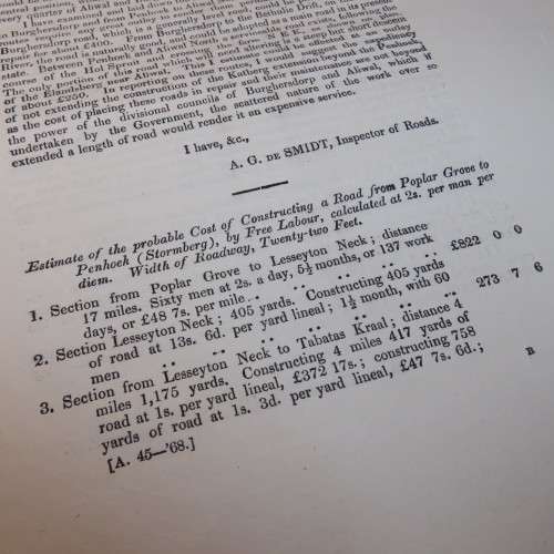 1868 Cape of Good Hope message from the Governor P.E. Wodehouse to the House of Assembly