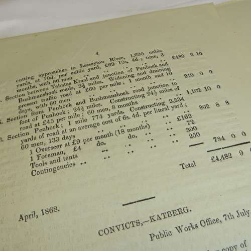 1868 Cape of Good Hope message from the Governor P.E. Wodehouse to the House of Assembly
