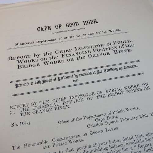 1880 Cape of Good Hope original report by the Chief Inspector