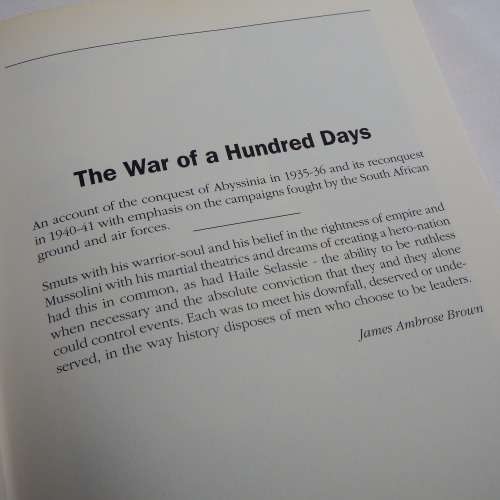 The War of a Hundred days - James Ambrose Brown - South Africans at  war - Volume 1