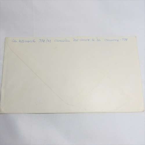 Airmail cover from Schmolln, DDR to Paarl, South Africa with airmail tag and Par Avion ink cancel
