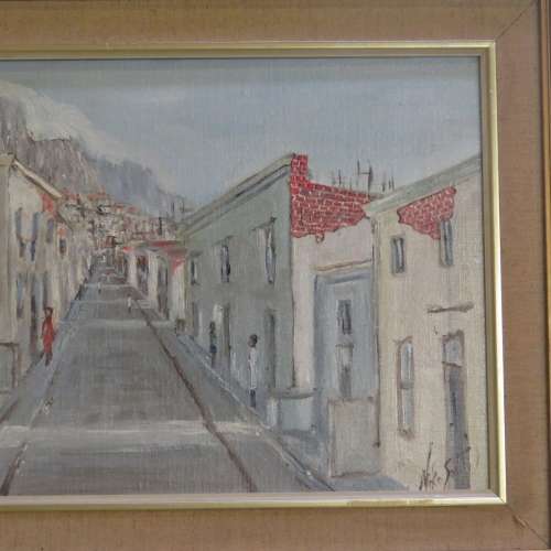 Niko Smit "District Six" oil on board painting - Sizes in description below