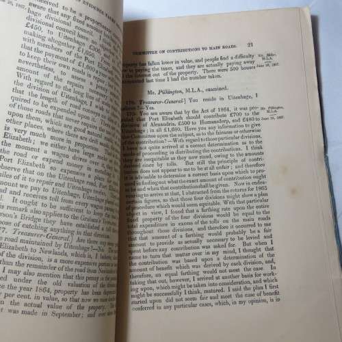 Original 1867 Report ordered by the House of Assembly of the Cape of Good Hope