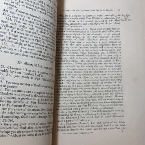 Original 1867 Report ordered by the House of Assembly of the Cape of Good Hope