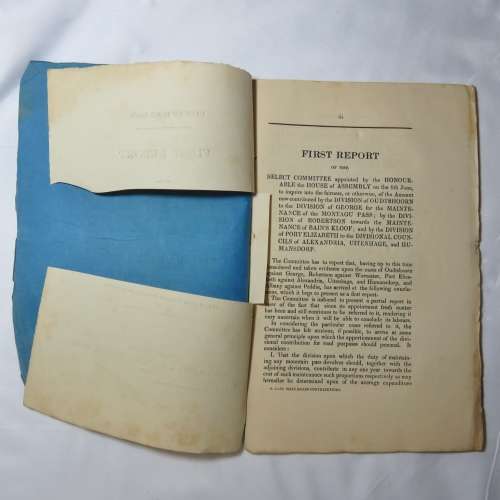 Original 1867 Report ordered by the House of Assembly of the Cape of Good Hope
