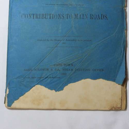 Original 1867 Report ordered by the House of Assembly of the Cape of Good Hope