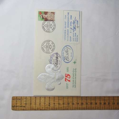 RSA Boy scouts signed cover - Helicopter post and Balloon post - Cover no. 37/100