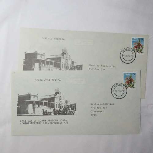Pair of SWA/Namibia covers - 1979 Old and New Administration