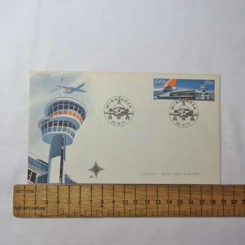South West Africa FDC No. 20 - Windhoek 1977 - Bullet hole in window variety