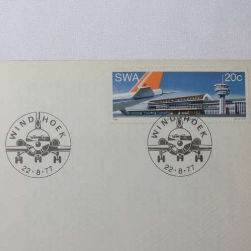 South West Africa FDC No. 20 - Windhoek 1977 - Bullet hole in window variety