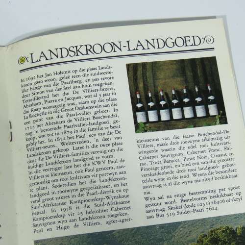 Kaart en gids tot die Paarlse Wynberg
