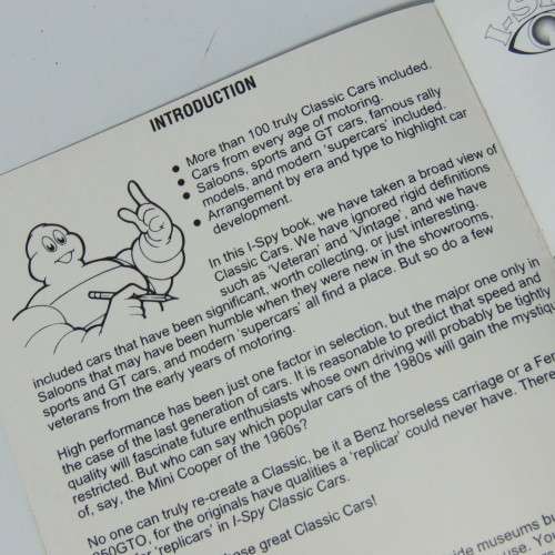 Michelin I-Spy Classic cars booklet