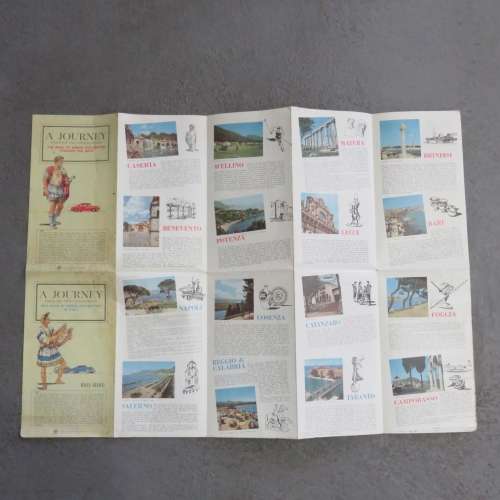A Journey though two Civilizations - Vintage map - Size 68 x 48 cm