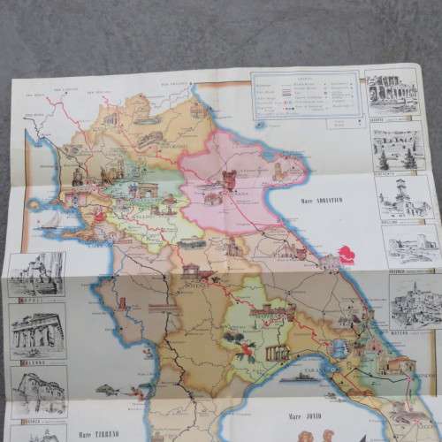 A Journey though two Civilizations - Vintage map - Size 68 x 48 cm