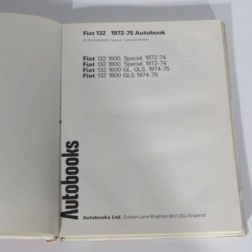 Fiat 132 Owners workshop manual - Autobook 856