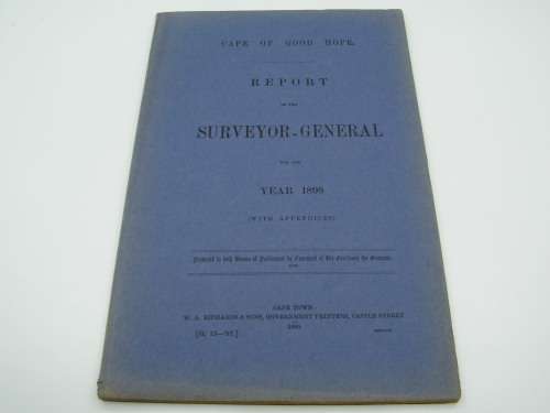 1898 Report of the Surveyor General for the Cape of Good Hope discussing Geodetic Survey