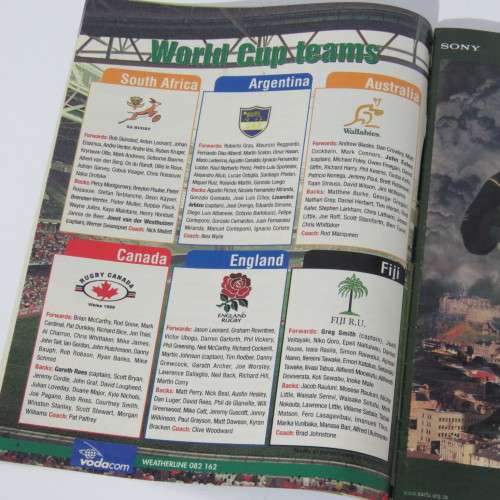 Rugby World Cup 1999 booklet