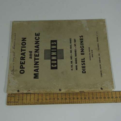 Operation and Maintenance - Cummins diesel engines - 1956
