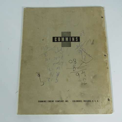 Operation and Maintenance - Cummins diesel engines - 1956