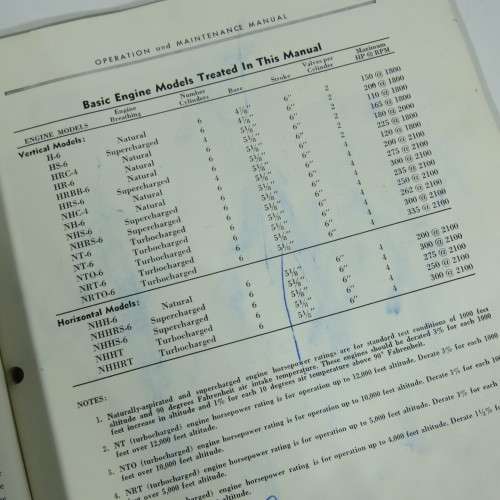 Operation and Maintenance - Cummins diesel engines - 1956