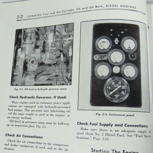Operation and Maintenance - Cummins diesel engines - 1956