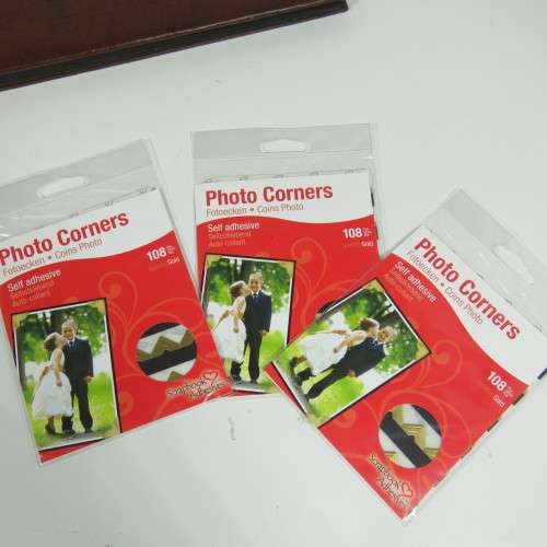 Vintage photo book with 3 packets of corners - Unused
