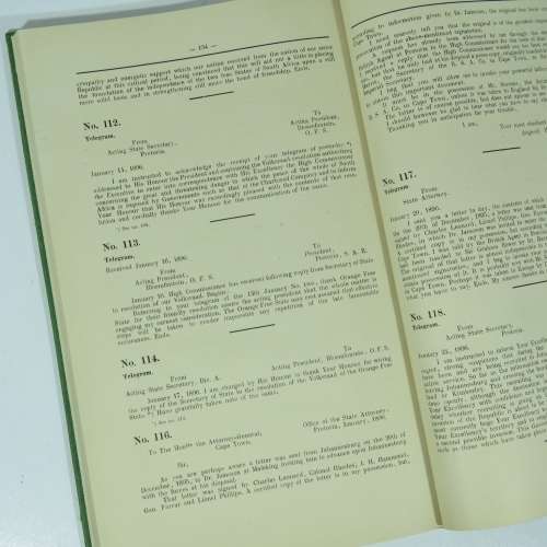 ZAR bound Volume of correspondence of ZAR republic `De Berderingen in den aanvrag van 1896`