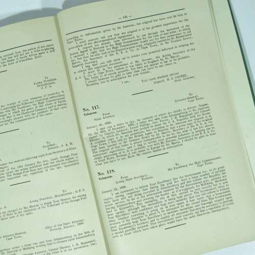 ZAR bound Volume of correspondence of ZAR republic `De Berderingen in den aanvrag van 1896`