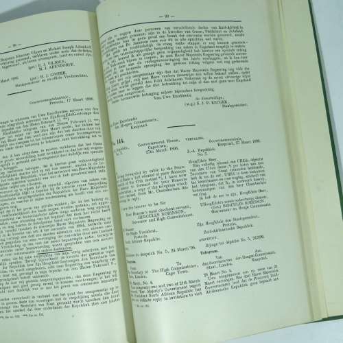 ZAR bound Volume of correspondence of ZAR republic `De Berderingen in den aanvrag van 1896`