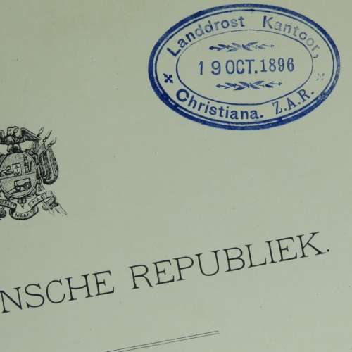 ZAR bound Volume of correspondence of ZAR republic `De Berderingen in den aanvrag van 1896`