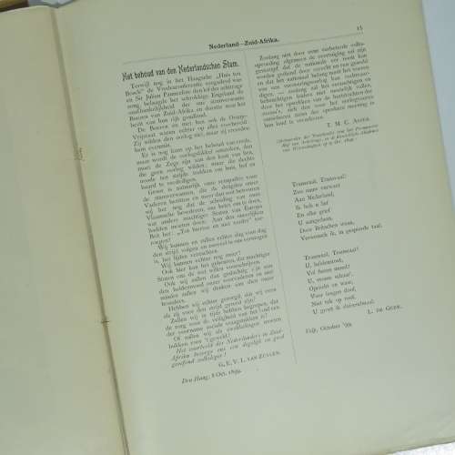 Book issued in 1899 by Nederland Zuid  Afrika