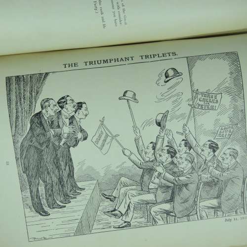 Book with South African Political cartoons, 1906-1907