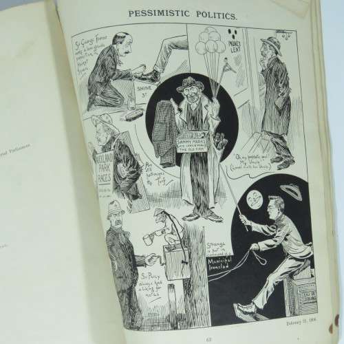 Book with South African Political cartoons, 1906-1907