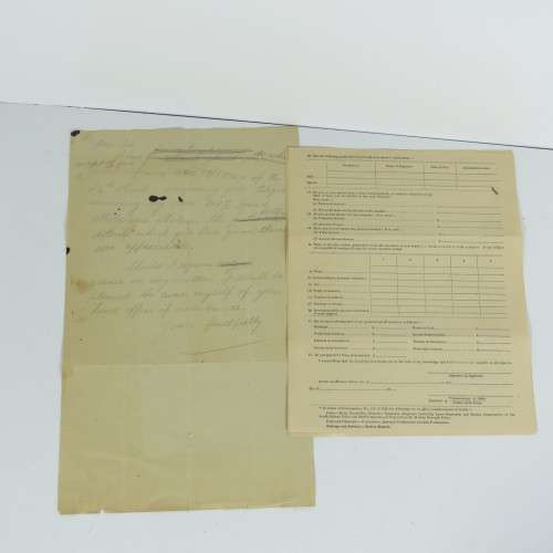 3 Letters pertaining to the loss of W.O. Nolan during a WW2 bombing raid near the end of the war