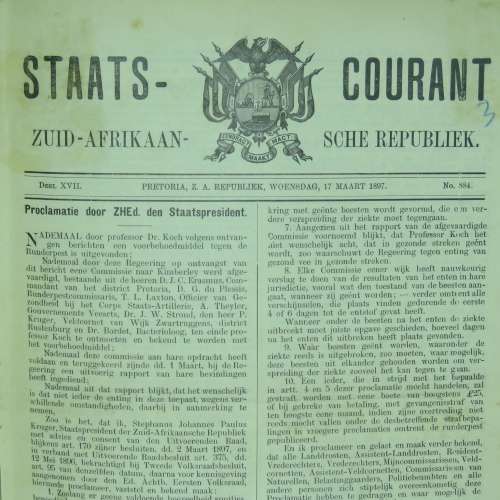 Bound Volumes of March, April and May 1897 Government Gazettes of the ZAR - Just before the Boer War