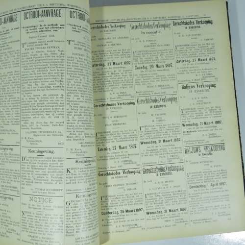 Bound Volumes of March, April and May 1897 Government Gazettes of the ZAR - Just before the Boer War