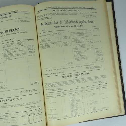 Bound Volumes of March, April and May 1897 Government Gazettes of the ZAR - Just before the Boer War