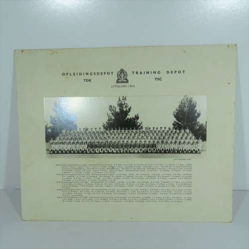 SAUDF Technical Service corps training depot original photo with names - Lyttleton 1954 -50cm x 40cm