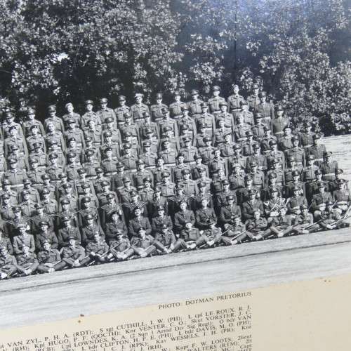 SA Union Defence Force SA Military College original photo - 1956 Presentation of colour with names