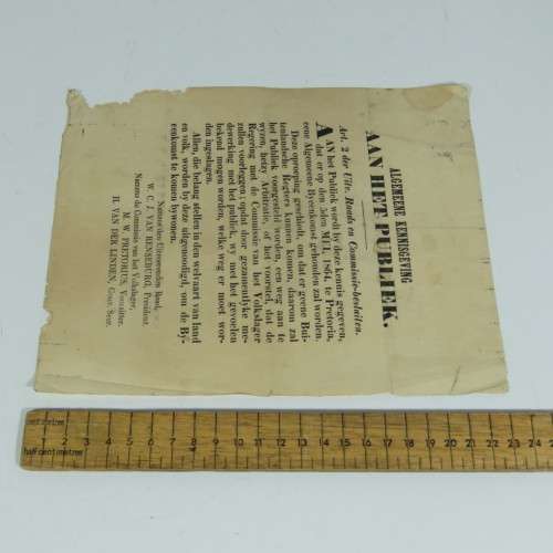 General notice to the public of an meeting on 5 May 1864 with regard to the Welfare of the country