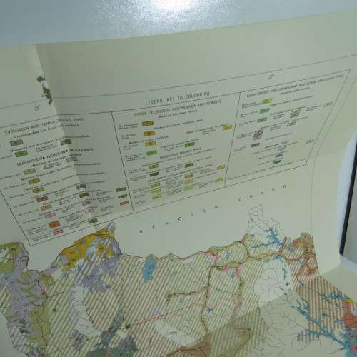Northern Rhodesia 1950 Vegetation soil map in excellent condition