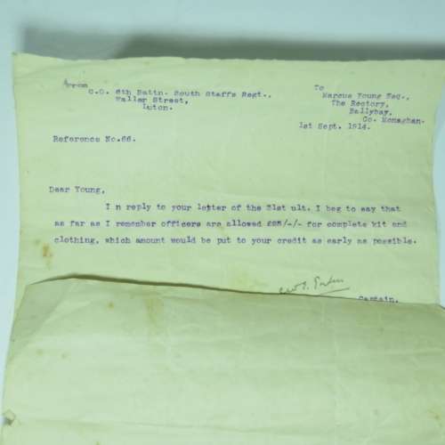1914 (WW1 period) appointment certificate as an officer in the territorial force - Rare document
