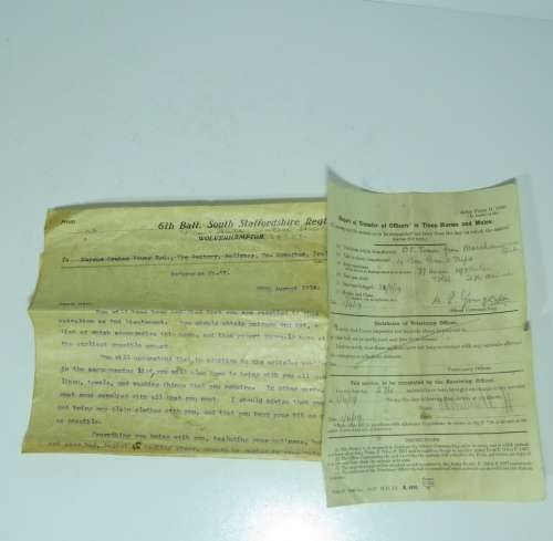 1914 (WW1 period) appointment certificate as an officer in the territorial force - Rare document