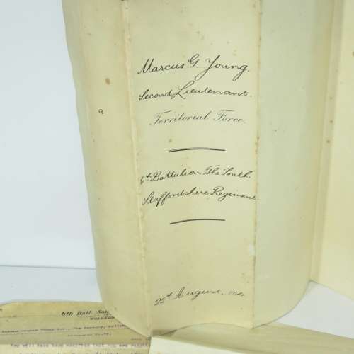 1914 (WW1 period) appointment certificate as an officer in the territorial force - Rare document