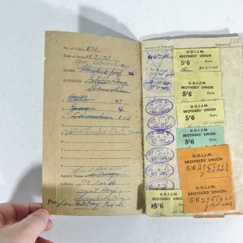 Oorspronklike Hulpsame Christelike Broedersbond Spaarboekie - Funeral service plan