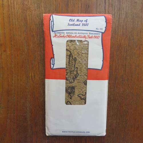 Old map of Scotland 1610 - No.352 Authentic replica on Antiqued parchment - Size 38 x 48 cm